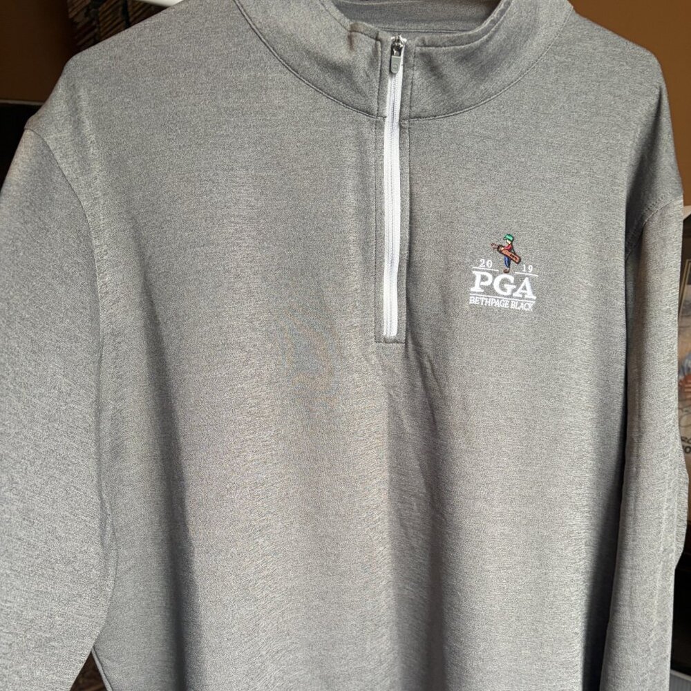 Peter Millar PGA Bethpage 1/4 ZIP - EUC  XXL - Gray